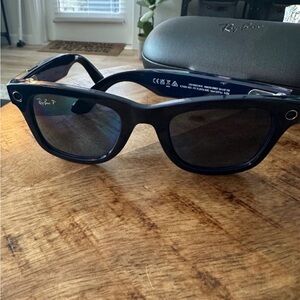 Ray-Ban META Wayfarer Stories POLARIZED Navy Blue Sunglasses
